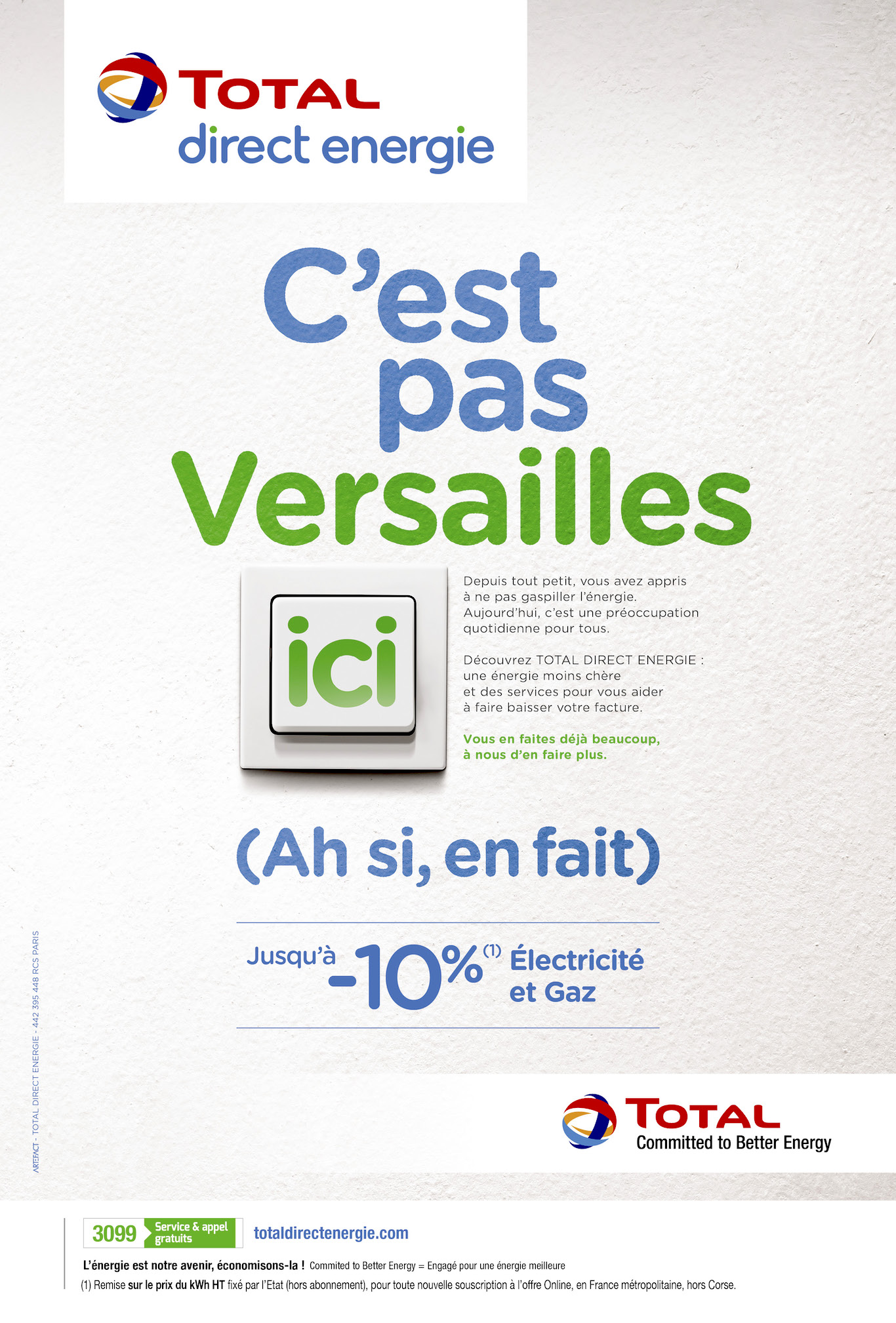 Total Direct Energie, Artefact, Versailles